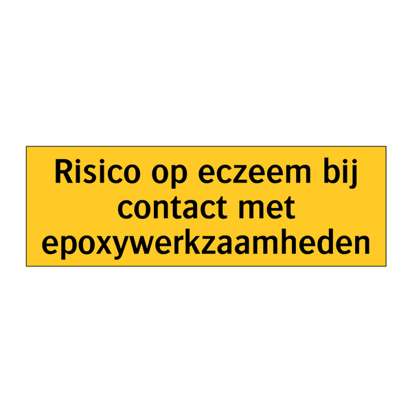 Risico op eczeem bij contact met epoxywerkzaamheden