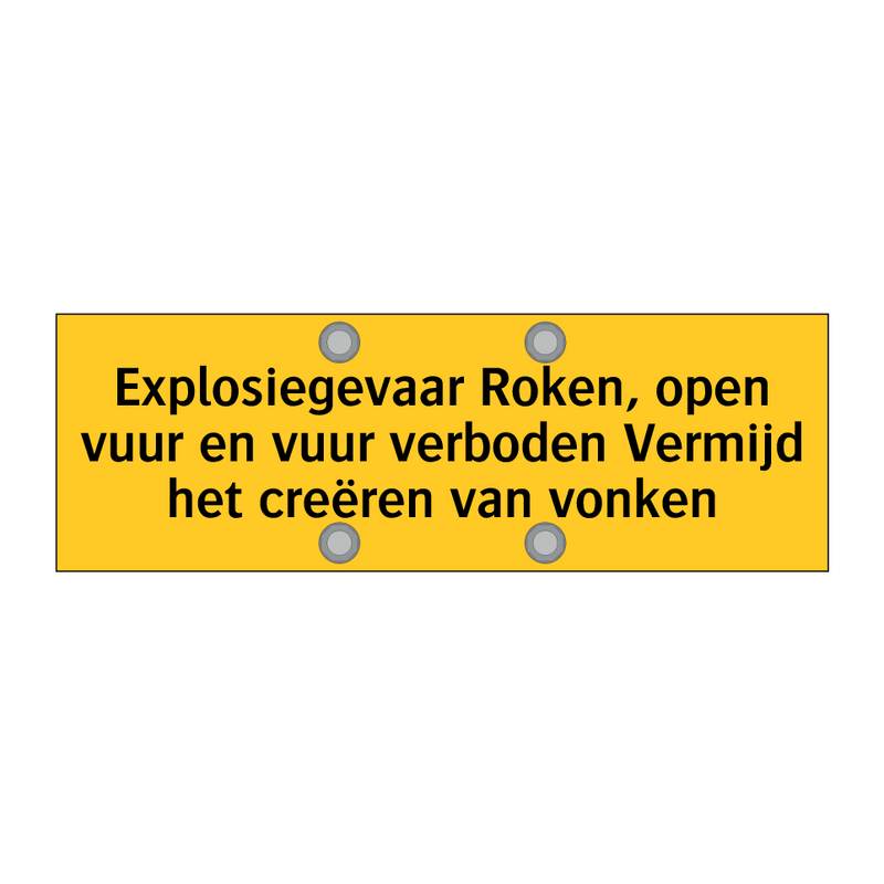 Explosiegevaar Roken, open vuur en vuur verboden /.../