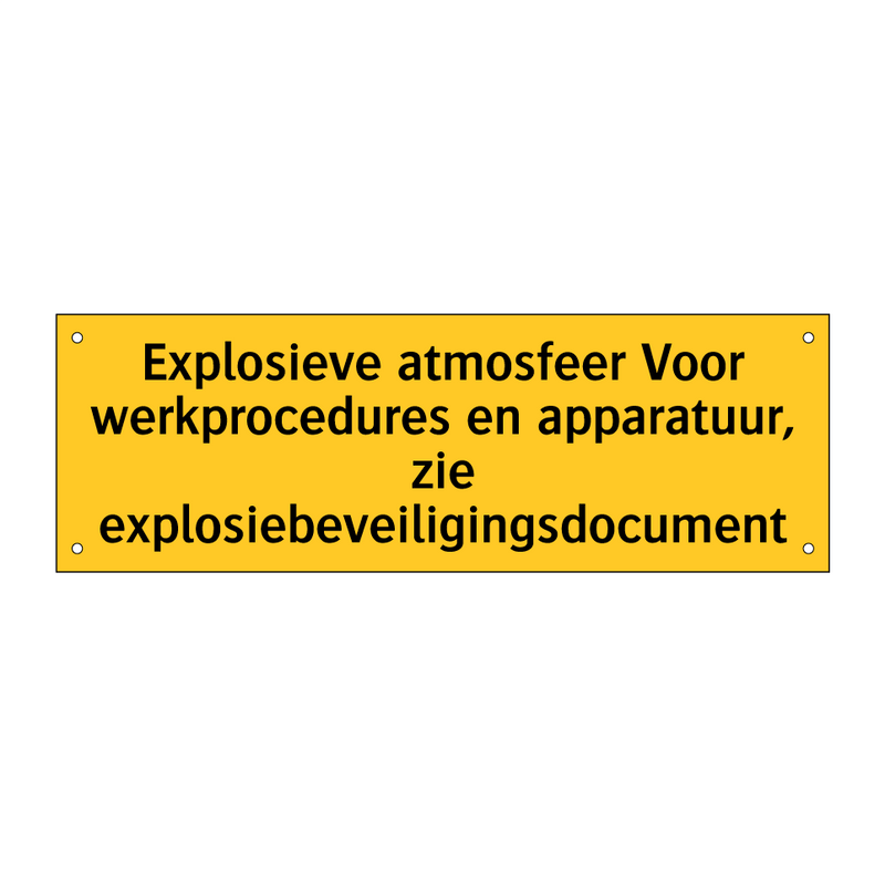 Explosieve atmosfeer Voor werkprocedures en /.../