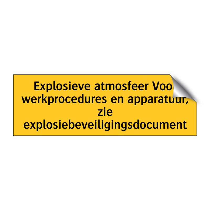 Explosieve atmosfeer Voor werkprocedures en /.../