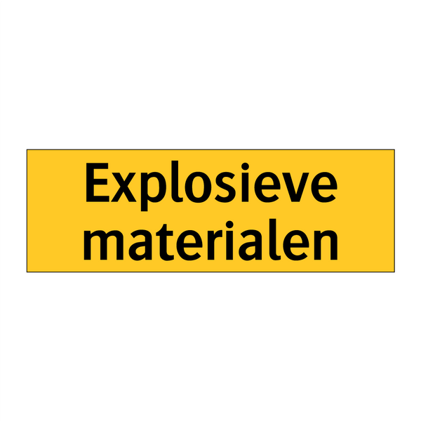 Explosieve materialen & Explosieve materialen & Explosieve materialen & Explosieve materialen