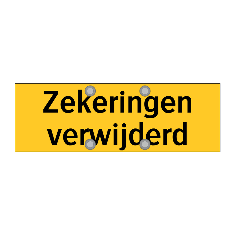 Zekeringen verwijderd & Zekeringen verwijderd & Zekeringen verwijderd