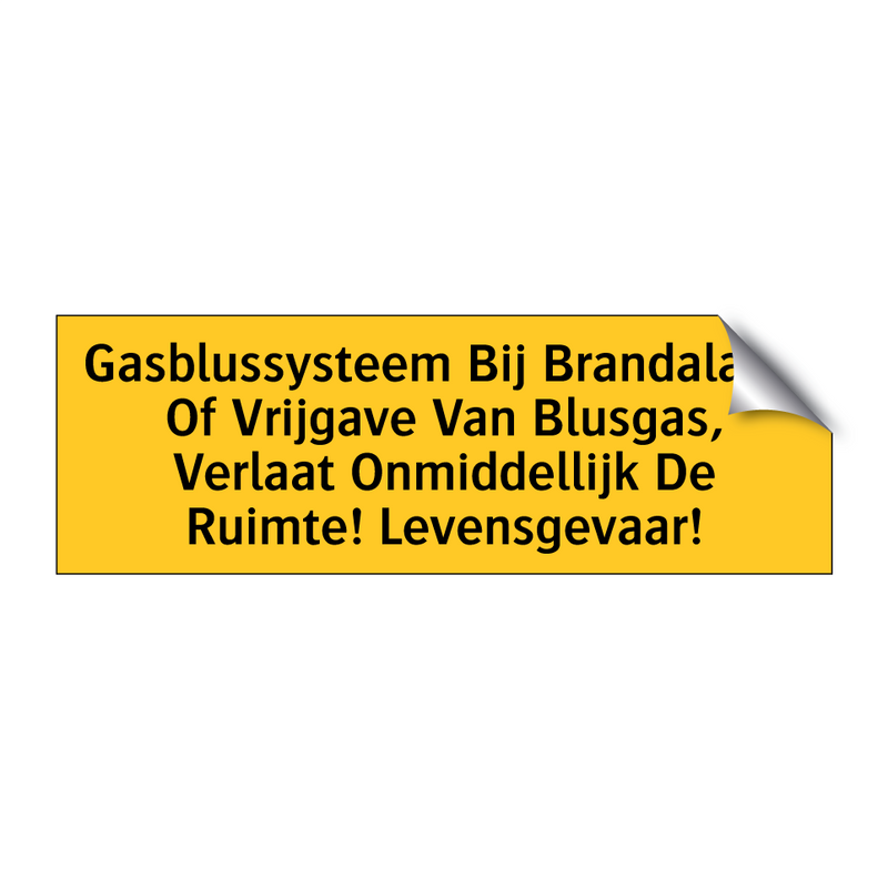 Gasblussysteem Bij Brandalarm Of Vrijgave Van Blusgas, /.../