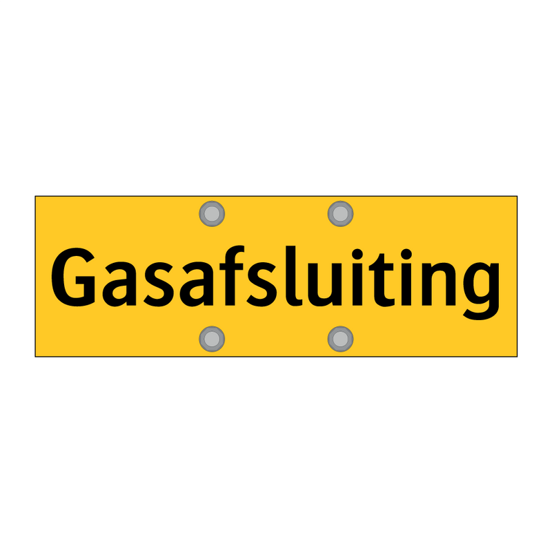 Gasafsluiting & Gasafsluiting & Gasafsluiting