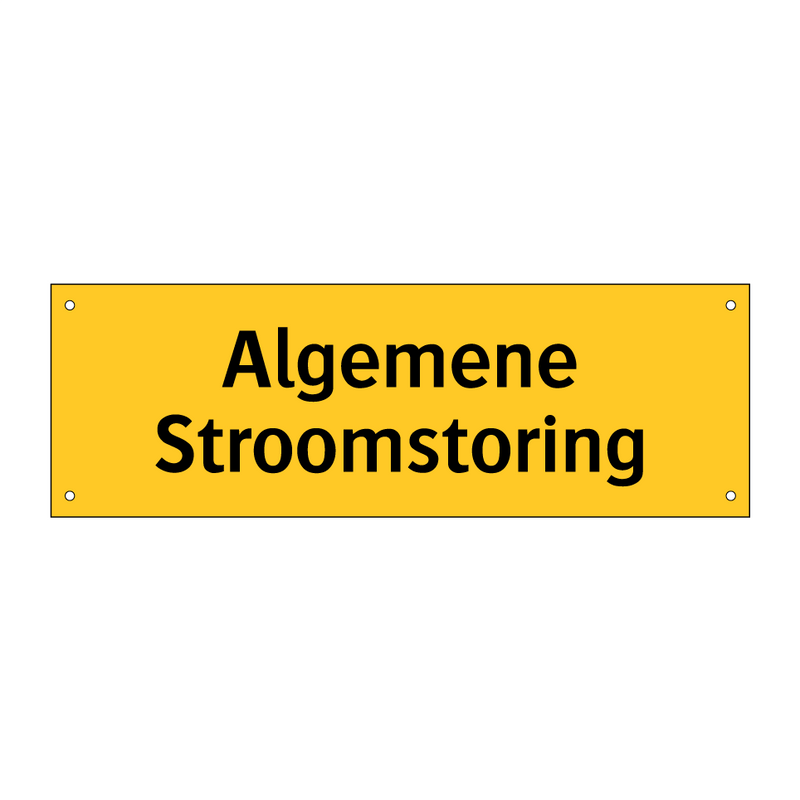 Algemene Stroomstoring & Algemene Stroomstoring & Algemene Stroomstoring & Algemene Stroomstoring