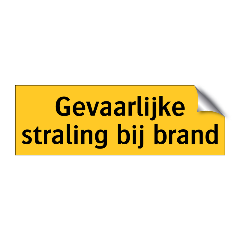 Gevaarlijke straling bij brand & Gevaarlijke straling bij brand & Gevaarlijke straling bij brand