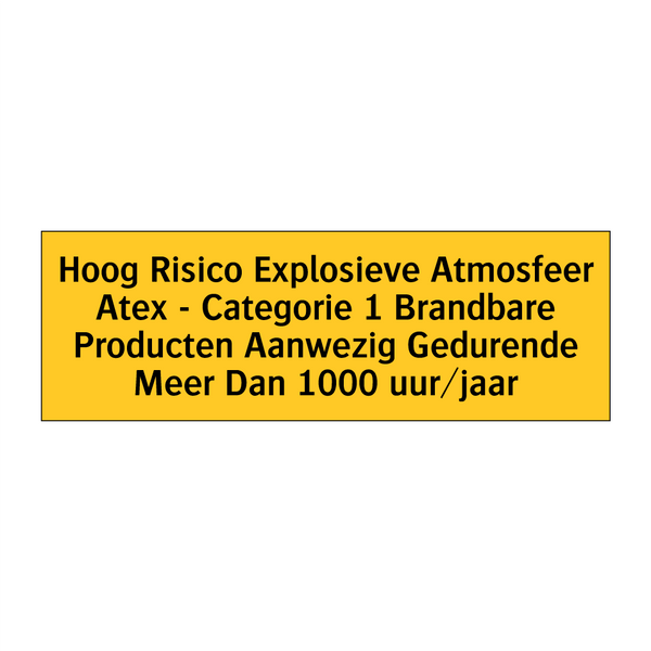 Hoog Risico Explosieve Atmosfeer Atex - Categorie 1 /.../