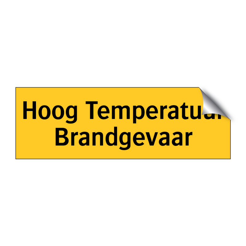 Hoog Temperatuur Brandgevaar & Hoog Temperatuur Brandgevaar & Hoog Temperatuur Brandgevaar