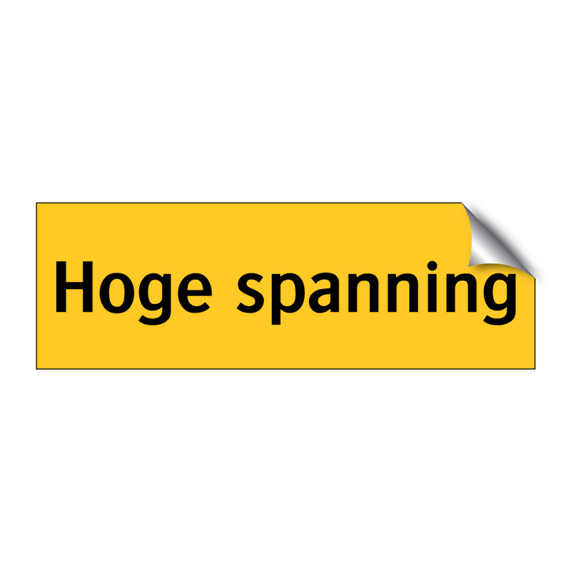 Hoge spanning & Hoge spanning & Hoge spanning & Hoge spanning