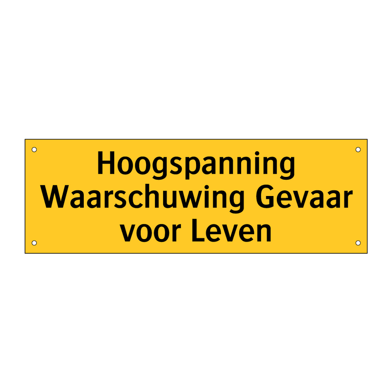 Hoogspanning Waarschuwing Gevaar voor Leven & Hoogspanning Waarschuwing Gevaar voor Leven