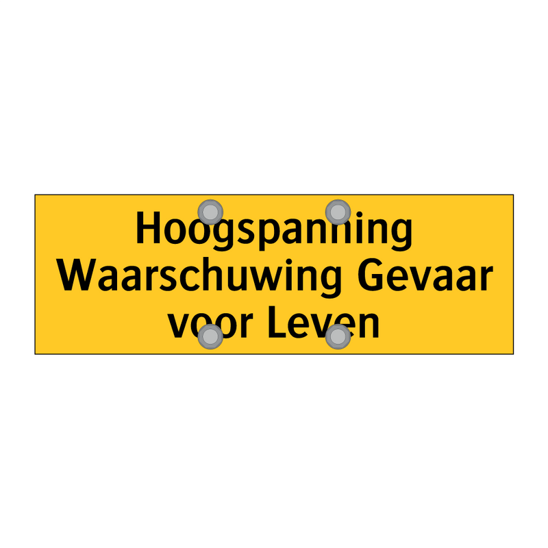 Hoogspanning Waarschuwing Gevaar voor Leven & Hoogspanning Waarschuwing Gevaar voor Leven