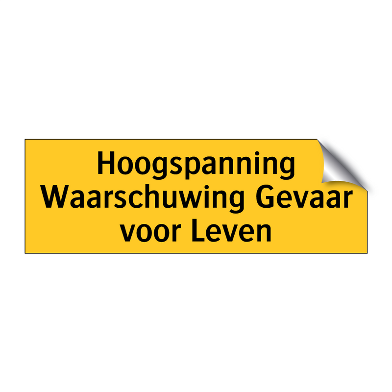 Hoogspanning Waarschuwing Gevaar voor Leven & Hoogspanning Waarschuwing Gevaar voor Leven