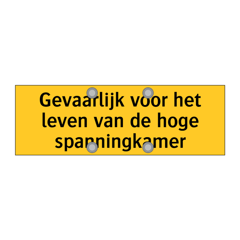 Gevaarlijk voor het leven van de hoge spanningkamer