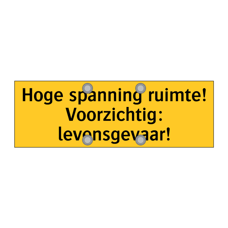 Hoge spanning ruimte! Voorzichtig: levensgevaar! & Hoge spanning ruimte! Voorzichtig: levensgevaar!