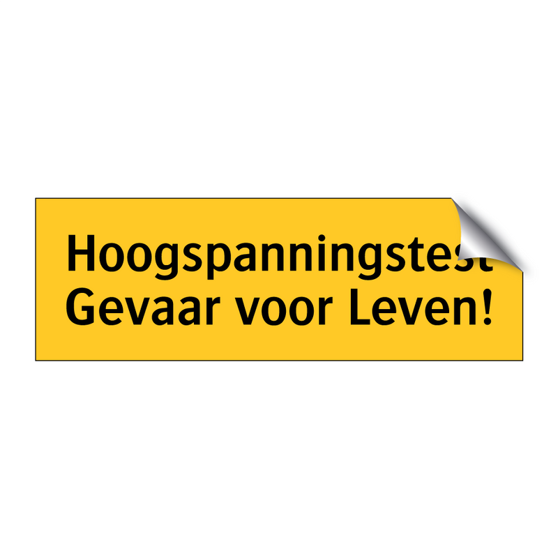 Hoogspanningstest Gevaar voor Leven! & Hoogspanningstest Gevaar voor Leven!