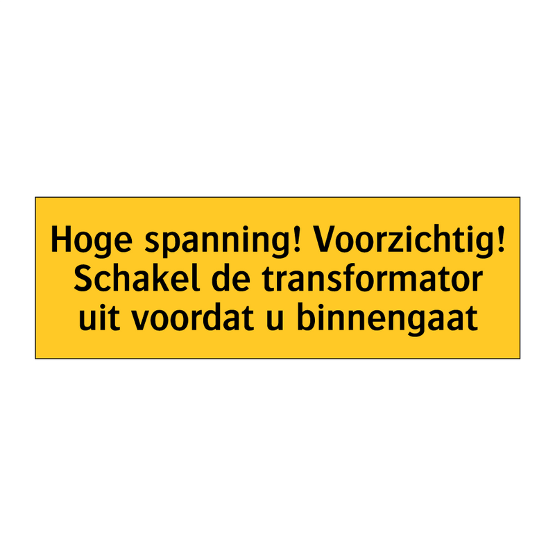 Hoge spanning! Voorzichtig! Schakel de transformator /.../