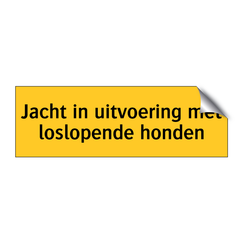 Jacht in uitvoering met loslopende honden & Jacht in uitvoering met loslopende honden