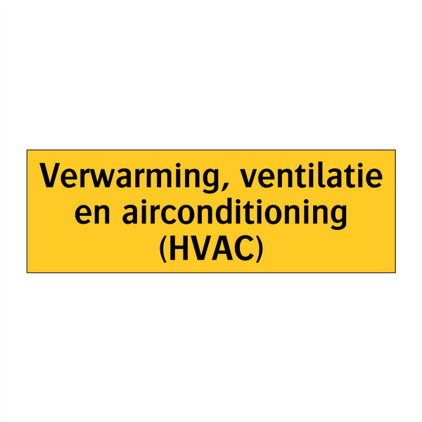 Verwarming, ventilatie en airconditioning (HVAC) & Verwarming, ventilatie en airconditioning (HVAC)