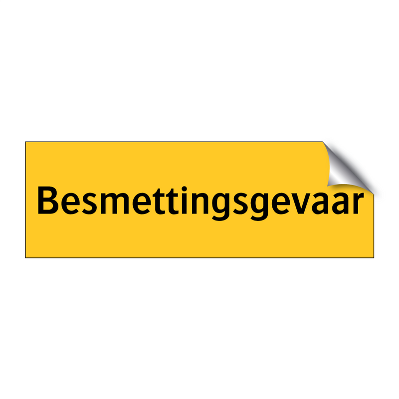 Besmettingsgevaar & Besmettingsgevaar & Besmettingsgevaar & Besmettingsgevaar