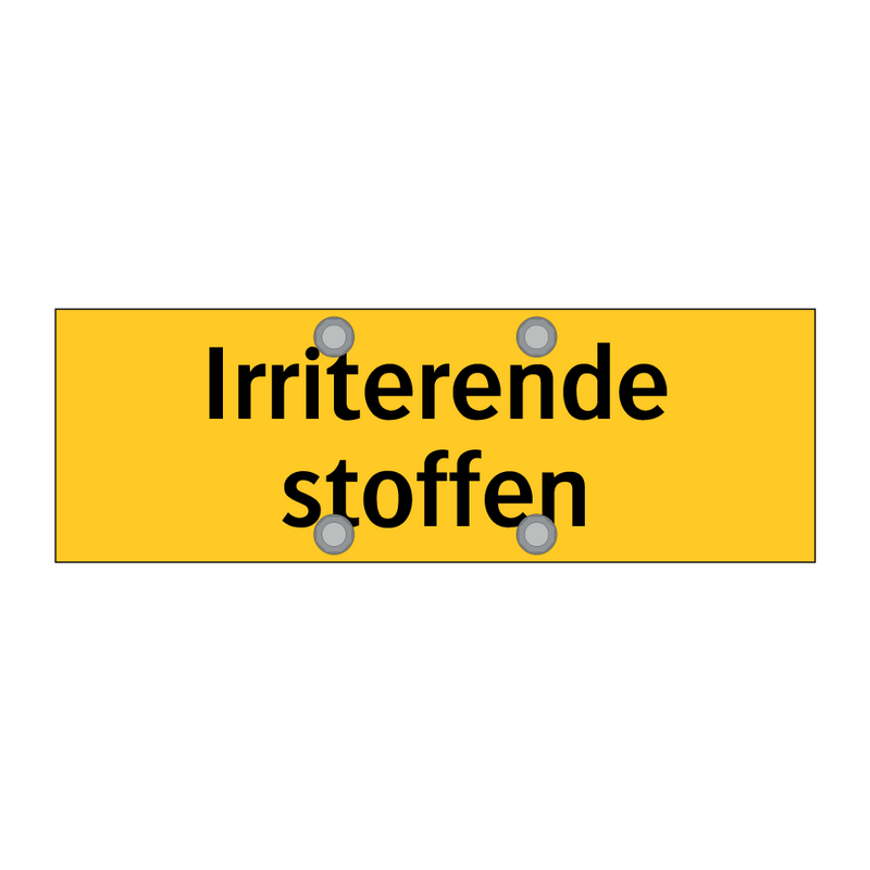 Irriterende stoffen & Irriterende stoffen & Irriterende stoffen