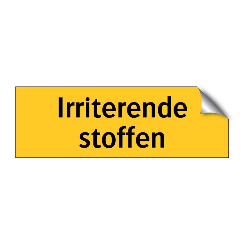 Irriterende stoffen & Irriterende stoffen & Irriterende stoffen & Irriterende stoffen