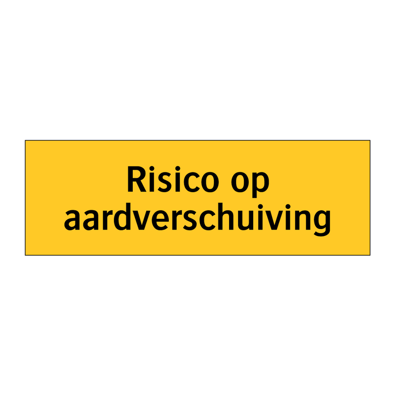 Risico op aardverschuiving & Risico op aardverschuiving & Risico op aardverschuiving