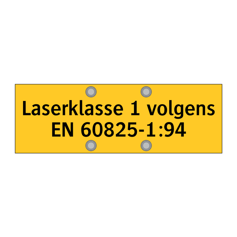 Laserklasse 1 volgens EN 60825-1:94 & Laserklasse 1 volgens EN 60825-1:94