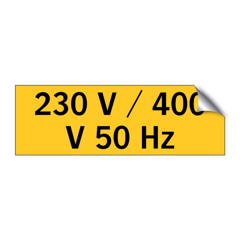 230 V / 400 V 50 Hz & 230 V / 400 V 50 Hz & 230 V / 400 V 50 Hz & 230 V / 400 V 50 Hz