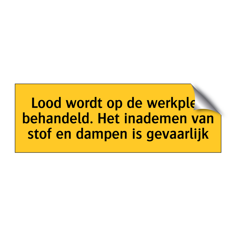 Lood wordt op de werkplek behandeld. Het inademen van /.../