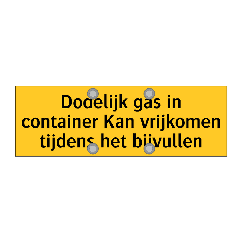 Dodelijk gas in container Kan vrijkomen tijdens het /.../