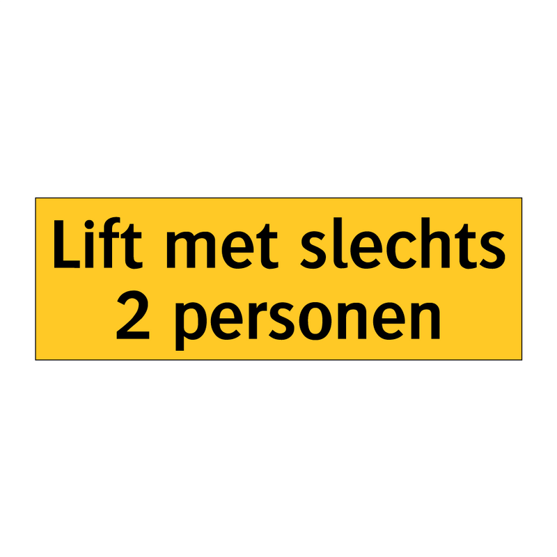 Lift met slechts 2 personen & Lift met slechts 2 personen & Lift met slechts 2 personen