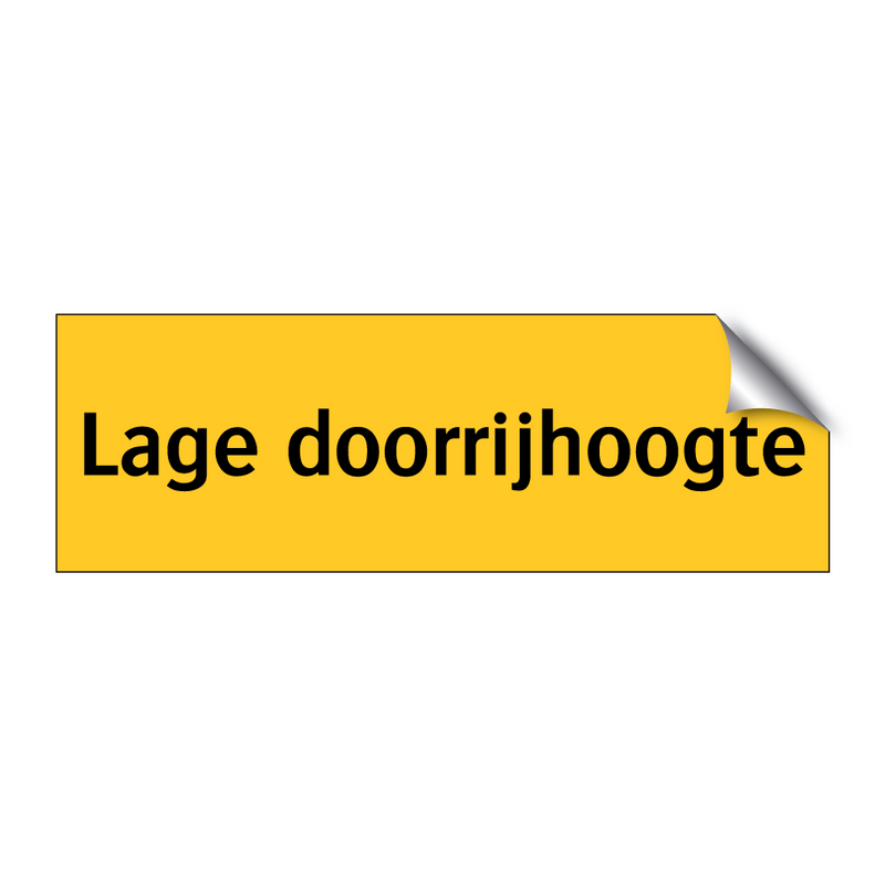 Lage doorrijhoogte & Lage doorrijhoogte & Lage doorrijhoogte & Lage doorrijhoogte