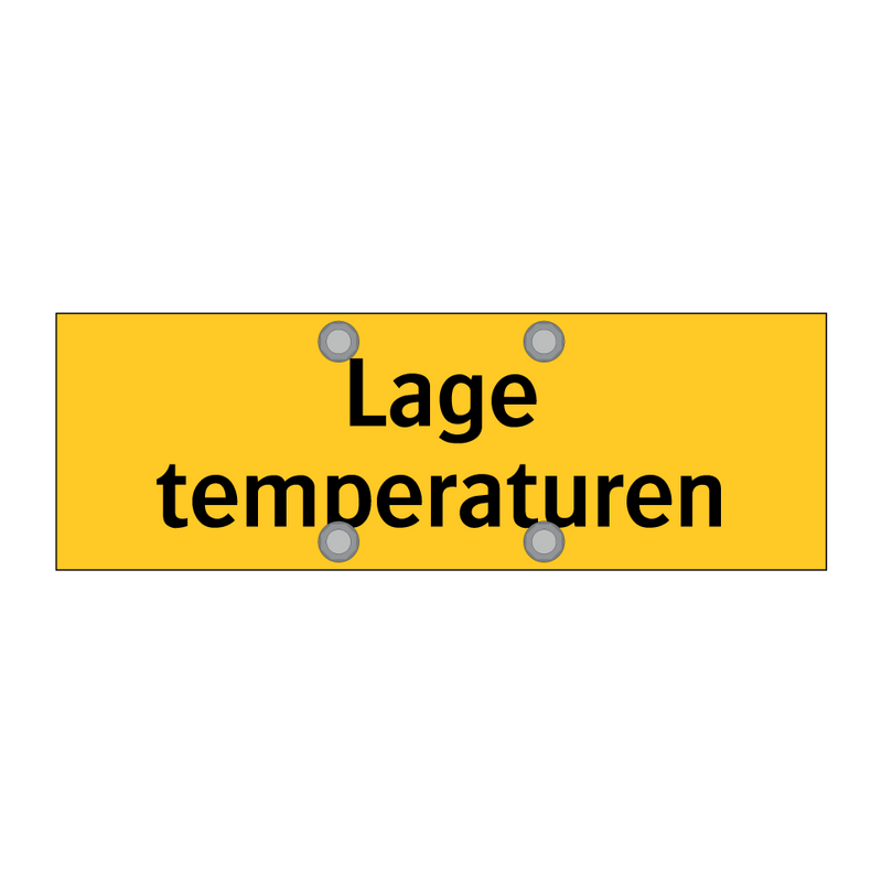 Lage temperaturen & Lage temperaturen & Lage temperaturen