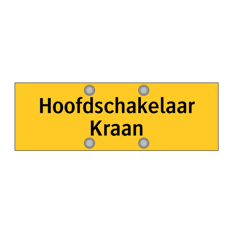 Hoofdschakelaar Kraan & Hoofdschakelaar Kraan & Hoofdschakelaar Kraan