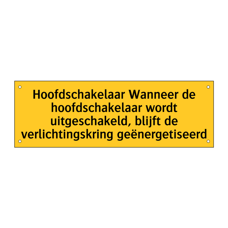 Hoofdschakelaar Wanneer de hoofdschakelaar wordt /.../