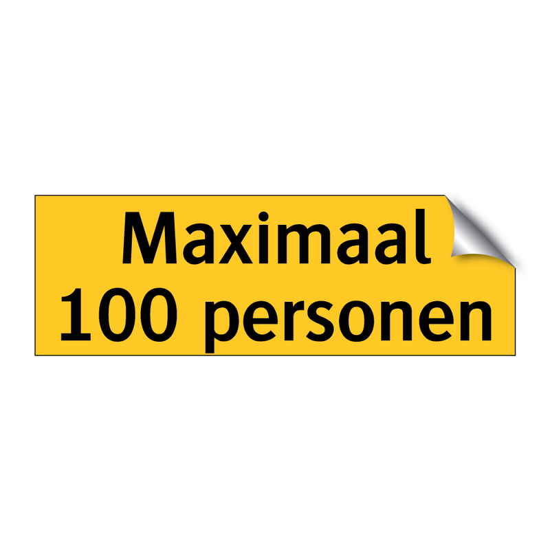 Maximaal 100 personen & Maximaal 100 personen & Maximaal 100 personen & Maximaal 100 personen