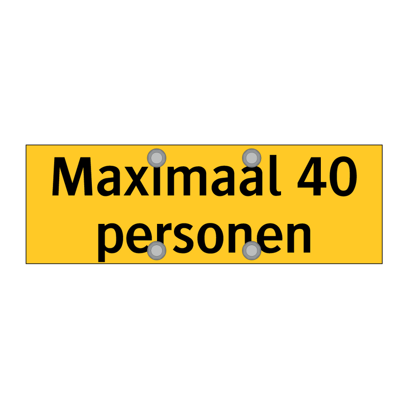 Maximaal 40 personen & Maximaal 40 personen & Maximaal 40 personen