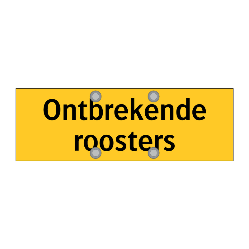 Ontbrekende roosters & Ontbrekende roosters & Ontbrekende roosters