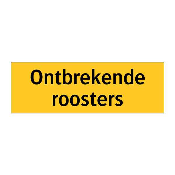 Ontbrekende roosters & Ontbrekende roosters & Ontbrekende roosters & Ontbrekende roosters