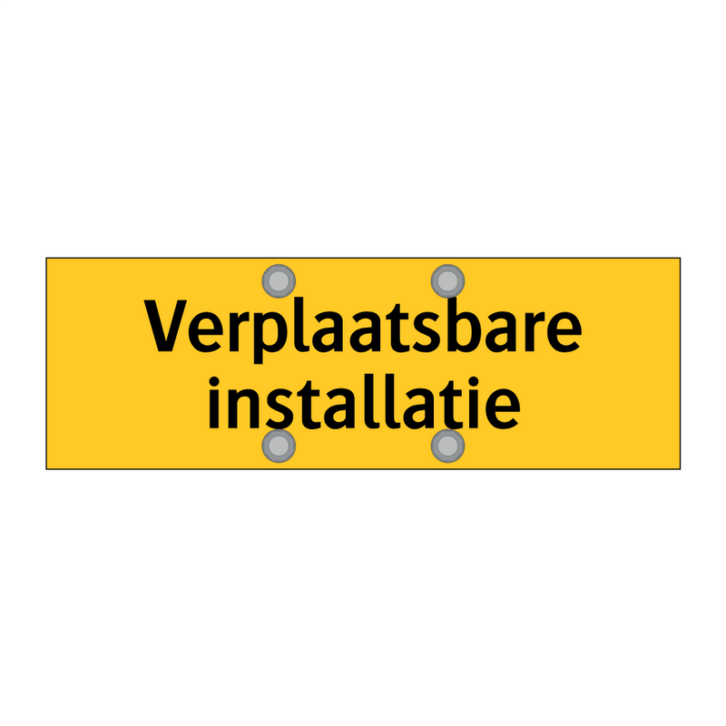 Verplaatsbare installatie & Verplaatsbare installatie & Verplaatsbare installatie