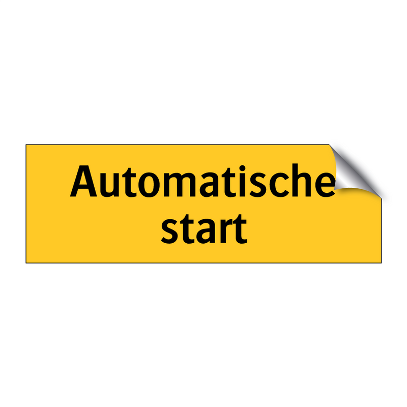 Automatische start & Automatische start & Automatische start & Automatische start