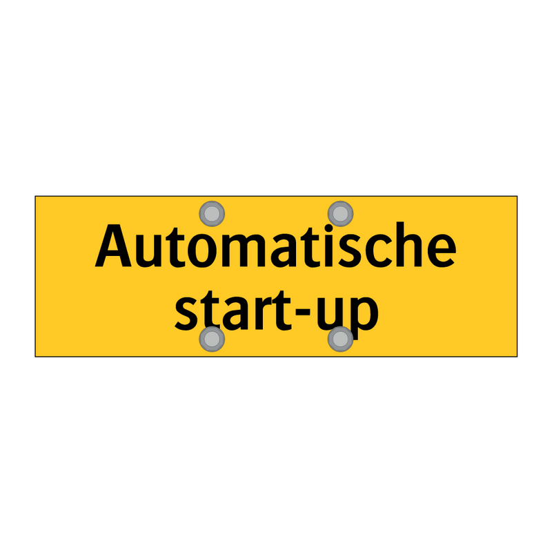 Automatische start-up & Automatische start-up & Automatische start-up