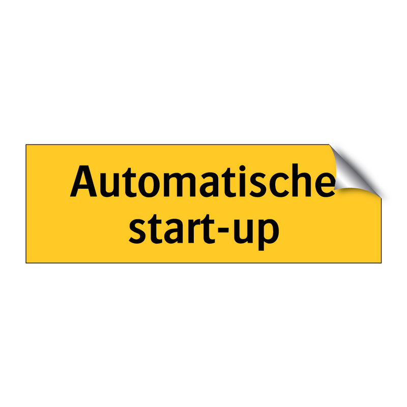 Automatische start-up & Automatische start-up & Automatische start-up & Automatische start-up