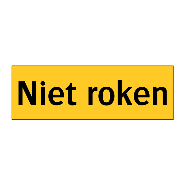 Niet roken & Niet roken & Niet roken & Niet roken & Niet roken & Niet roken & Niet roken