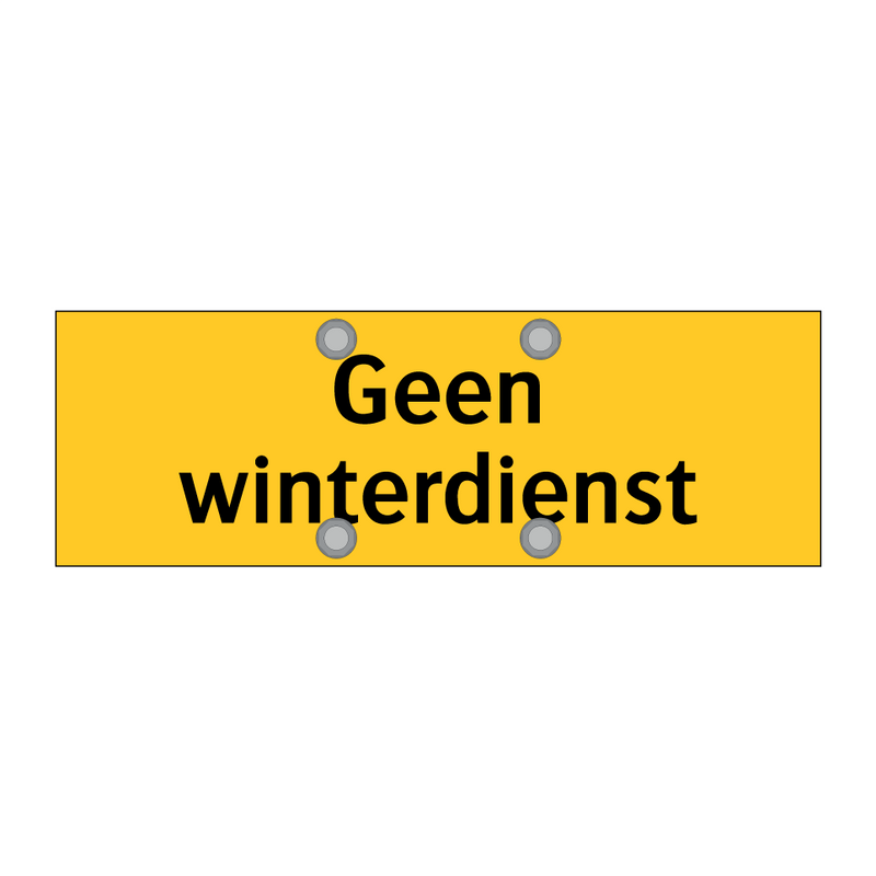 Geen winterdienst & Geen winterdienst & Geen winterdienst