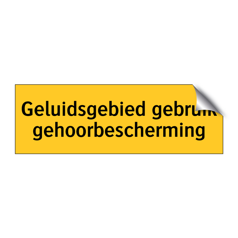 Geluidsgebied gebruik gehoorbescherming & Geluidsgebied gebruik gehoorbescherming