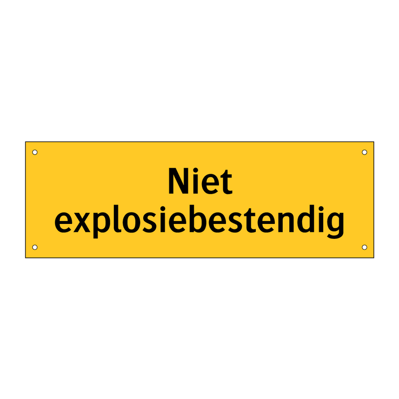 Niet explosiebestendig & Niet explosiebestendig & Niet explosiebestendig & Niet explosiebestendig