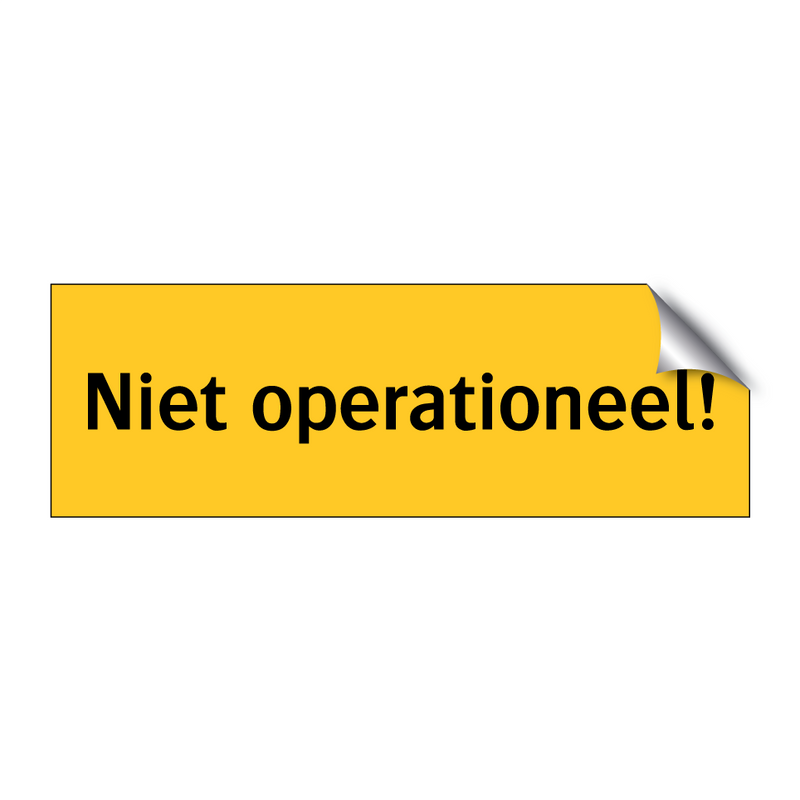 Niet operationeel! & Niet operationeel! & Niet operationeel! & Niet operationeel!