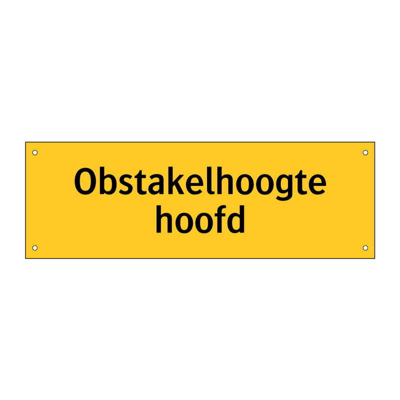 Obstakelhoogte hoofd & Obstakelhoogte hoofd & Obstakelhoogte hoofd & Obstakelhoogte hoofd