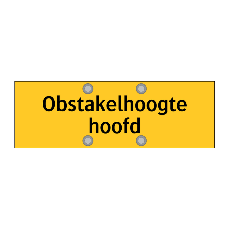 Obstakelhoogte hoofd & Obstakelhoogte hoofd & Obstakelhoogte hoofd